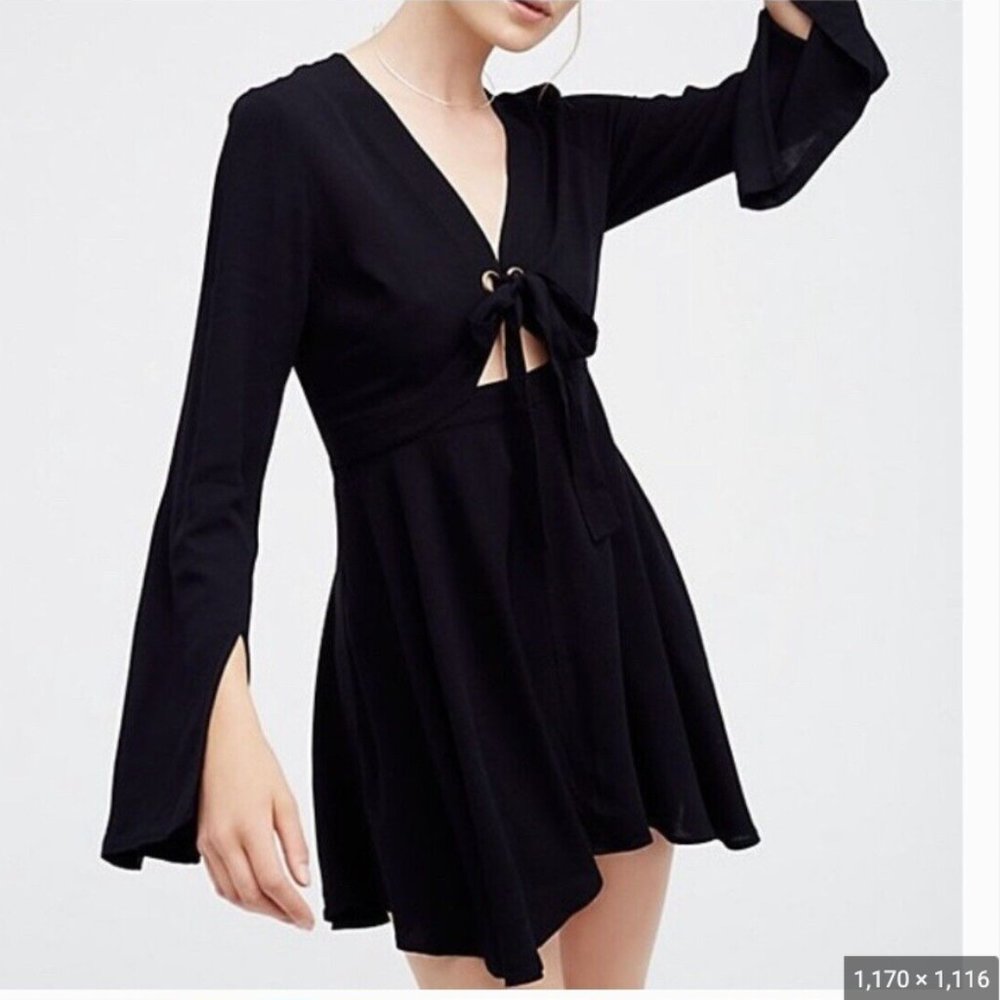MOVING SALE - Free People Jackson Front Tie Mini Dress